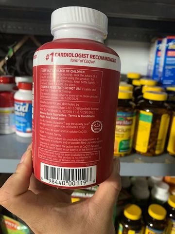 Bổ sung CoQ10 cho tim Ubiquinol Qunol Mega CoQ10 Ubiquinol 100mg 120 viên 720904