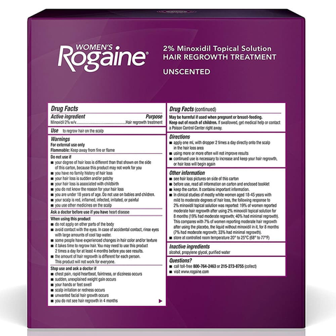 Gel mọc tóc dành cho phụ nữ Women’s Rogaine 2% Minoxidil Gel 60ml (Hộp 1 chai)