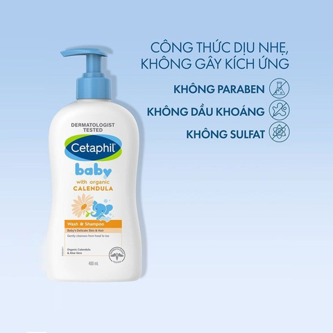 Sữa Tắm Gội Trẻ Em Cetaphil Baby 400ml