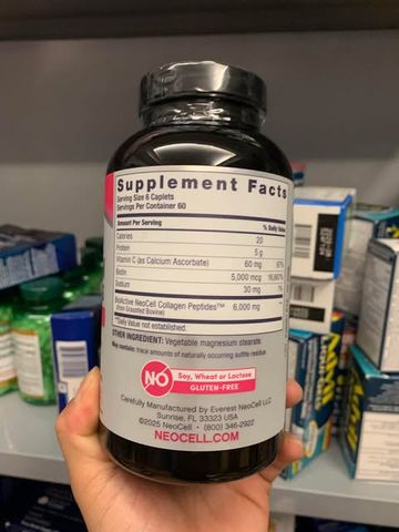 Viên uống NEOCELL Grassfed Collagen Peptides Vitamin C và Biotin 360 viên từ Mỹ