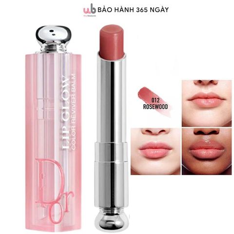 Son Dưỡng Môi Dior Addict Lip Glow Balm Rosewood 012 - Dưỡng ẩm, Màu tự nhiên, Hồng tươi tắn, Phong cách thanh lịch, Hàn