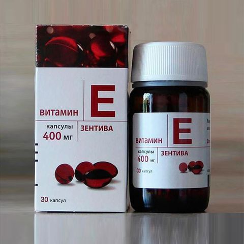 Vitamin E Đỏ Zentiva 400mg - Viên uống làm đẹp da của Nga, Hỗ trợ cấp ẩm, giảm thâm sẹo, Hộp 30 viên chính hãng