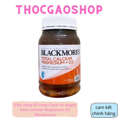 Viên Uống Bổ Sung Canxi & Magie + D3 Blackmores 200 Viên - Hỗ Trợ Xương Khớp Chắc Khỏe, Cao Cấp Từ Úc 721944