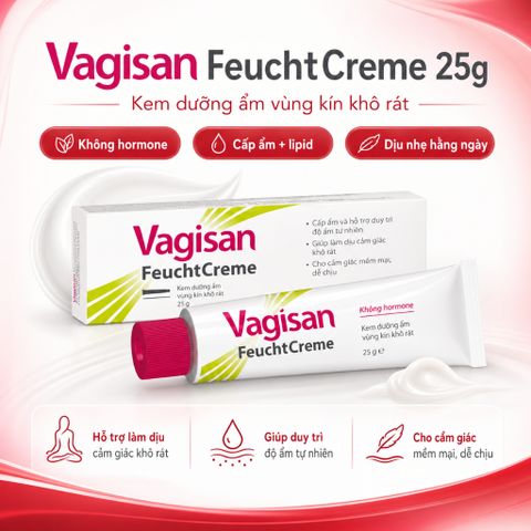 Vagisan FeuchtCreme 25g Kem Dưỡng Ẩm Vùng Kín Khô Rát Không Hormone Đức
