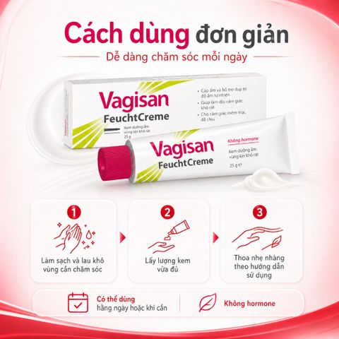 Vagisan FeuchtCreme 25g Kem Dưỡng Ẩm Vùng Kín Khô Rát Không Hormone Đức