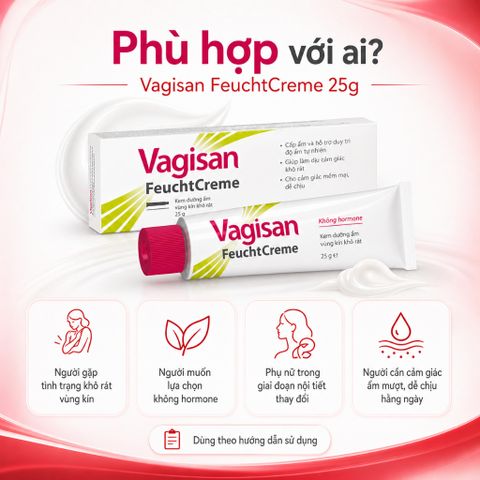 Vagisan FeuchtCreme 25g Kem Dưỡng Ẩm Vùng Kín Khô Rát Không Hormone Đức