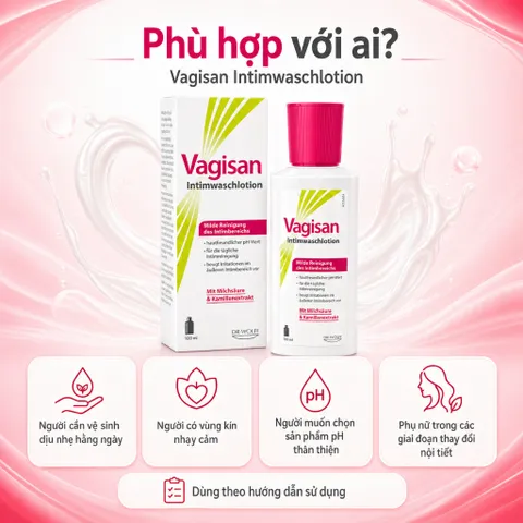 Vagisan Intimwaschlotion Dung Dịch Vệ Sinh Vùng Kín pH 5 Dịu Nhẹ Hằng Ngày