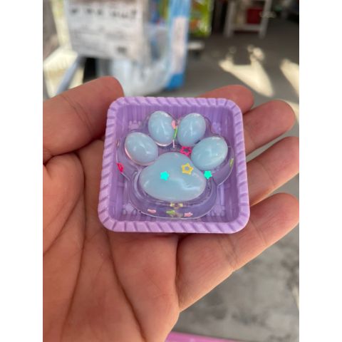 [Đại sỉ cổng trường] Vỉ 20 Pudding Squishy bóp mềm chân mèo mini
