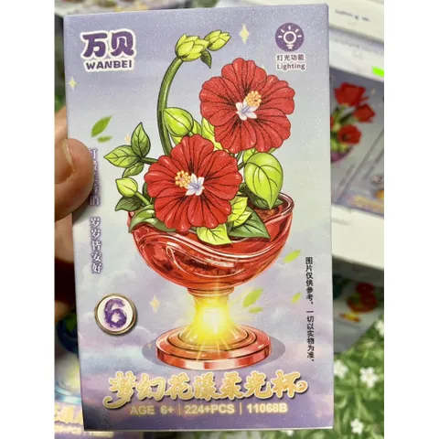Bộ lắp ráp Ly Hoa có đèn DIY - đồ chơi trí tuệ