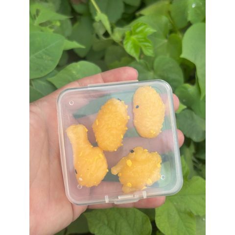 01 Hộp Squishy đùi gà, cánh gà (rang tỏi) mềm dẻo