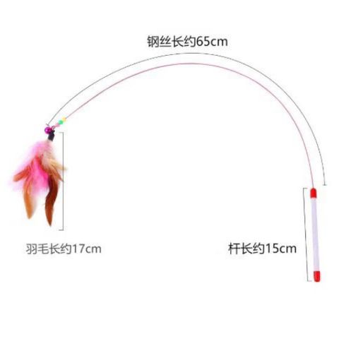01 Cần câu mèo có lông giải trí cho mèo