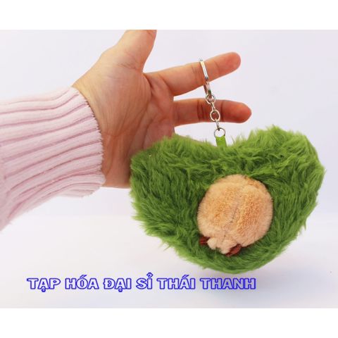 Móc khoá gấu bông hình tim capybara làm quà tặng 14/2