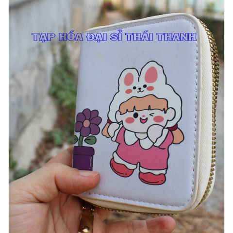 Bóp - ví đựng tiền mini nhiều ngăn hình Cartoon siêu đáng yêu