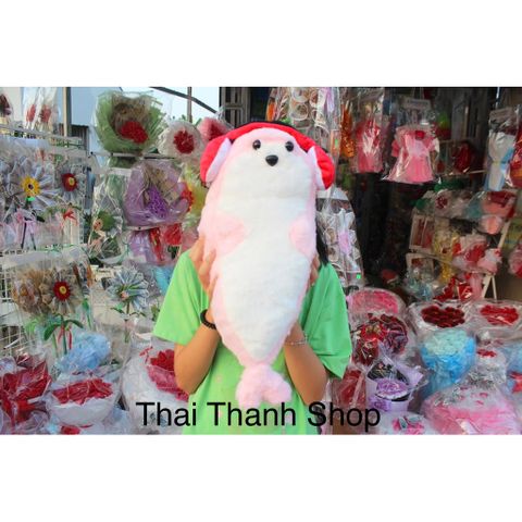 Thú nhồi bông (Gấu bông) hình Bé Hải Cẩu đeo tai phone