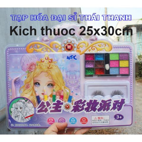 Sổ trang điểm công chúa kèm màu và phụ kiện