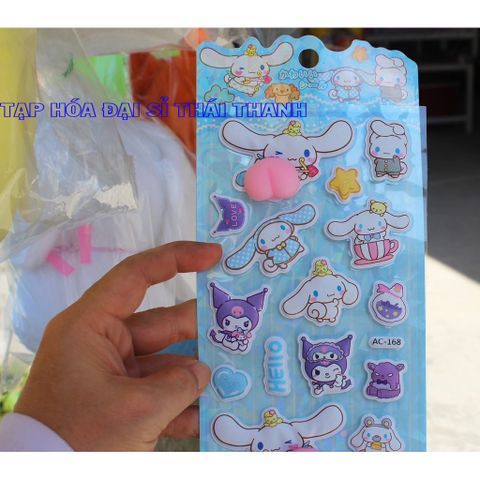 Sticker 3D Đào bóp mềm siêu vui nhộn