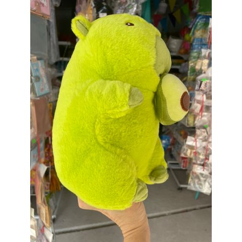 Thú nhồi bông capybara xanh bơ kéo mũi