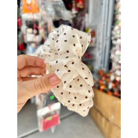 Kẹp tóc càng cua phồng chấm bi
