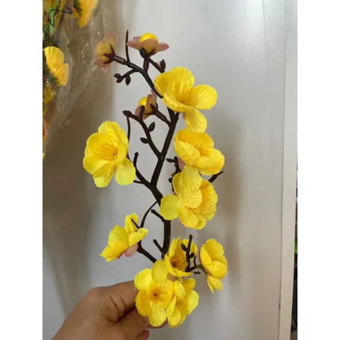 5 Nhánh mai, đào vải và nhựa trang trí Lễ Tết
