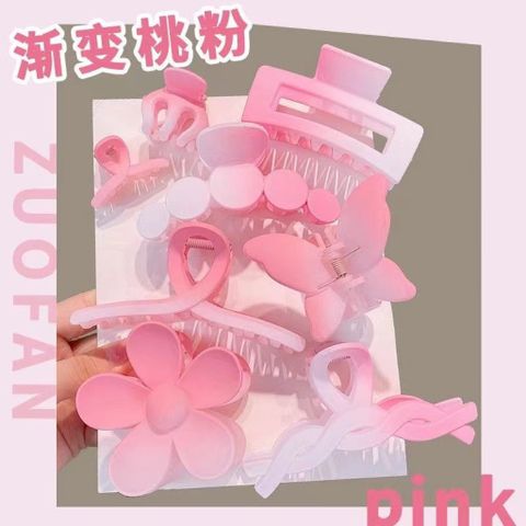 Set 8 kẹp tóc nhựa màu hồng