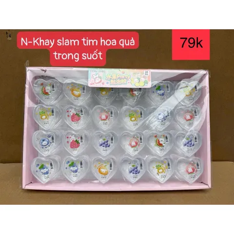 [Bán sỉ] Khay slim thuỷ tinh trong suốt 24 cái nhỏ