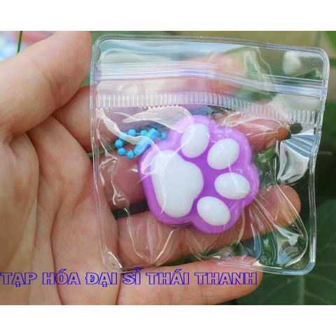 Móc khoá Squishy mềm dẻo dấu chân mèo
