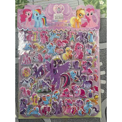 01 vỉ Sticker dán 3D đủ mẫu (có sẵn keo dán) siêu đáng yêu