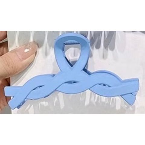 01 Kẹp tóc nhựa càng cua màu xanh