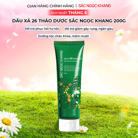 Dầu Xả Sắc Ngọc Khang 200g - Dưỡng Tóc Mềm Mượt, Hỗ Trợ Giảm Rụng Tóc, Ngăn Ngừa Gàu, Phục Hồi Tóc Hư Tổn