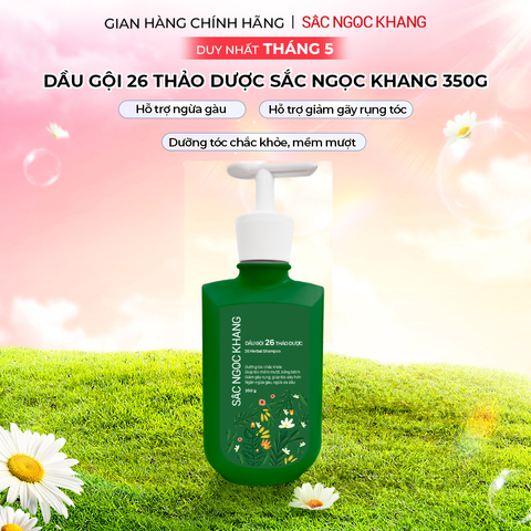 Dầu Gội Chiết Xuất Thiên Nhiên Sắc Ngọc Khang 350g - Dưỡng Tóc Khỏe Mạnh, Làm Sạch Dịu Nhẹ, Hỗ Trợ Mọc Tóc, Giảm Gàu
