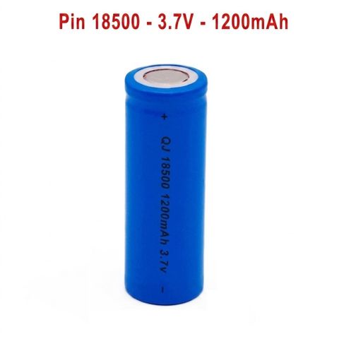 PIN 18500 3.7V DUNG LƯỢNG 1200mAh DÒNG XẢ CAO 5C, PHÙ HỢP CHO ĐÈN LASER, ĐÈN PIN, MÁY CẠO RÂU...