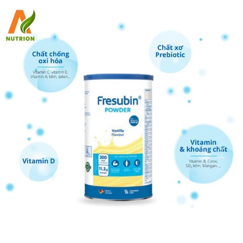 [Combo 2 lon] Sữa Fresubin Powder 500g – Sữa cao năng lượng cho người suy dinh dưỡng, trước sau phẫu thuật