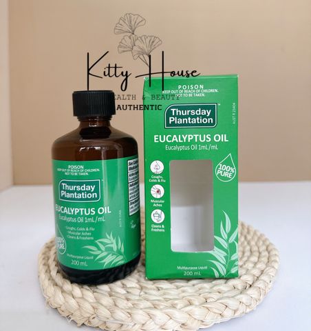 Tinh Dầu Khuynh Diệp Nguyên Chất Thursday Plantation 100ml & 50ml - Giảm Cảm, Kháng Khuẩn, Dành Cho Bé và Mẹ Bầu