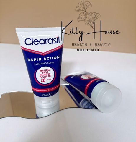 Sữa rửa mặt tẩy tế bào chết Clearasil Ultra Rapid Action Cleansing Face Scrub  tuýp 150ml