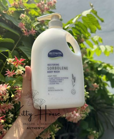 Sữa Tắm Dưỡng Ẩm Redwin Sorbolene 1 Lít - Dành Cho Da Nhạy Cảm, Tăng Cường Độ Ẩm Tự Nhiên, Không Mùi, Không Chất Bảo Quản