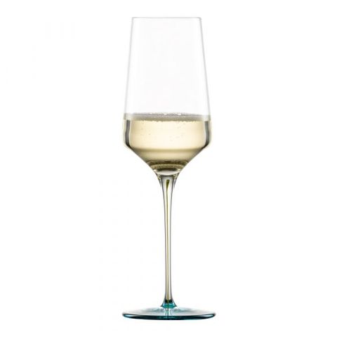 Ly Rượu Champagne Pha Lê Zwiesel Ink 123411 24.9cm 400ml Chân Đế Màu Xanh Lá Emerald