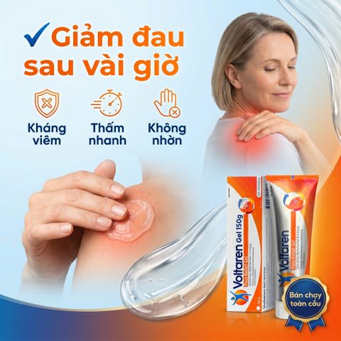 Voltaren Pain Relief Gel 150g – Gel Bôi Ngoài Da Thấm Nhanh, Mát Lạnh