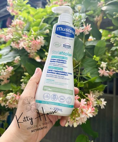 Kem dưỡng ẩm chuyên sâu dành cho da rất khô, da chàm Mustela Stelatopia+ Lipid Replenishing Cream chai 300ml