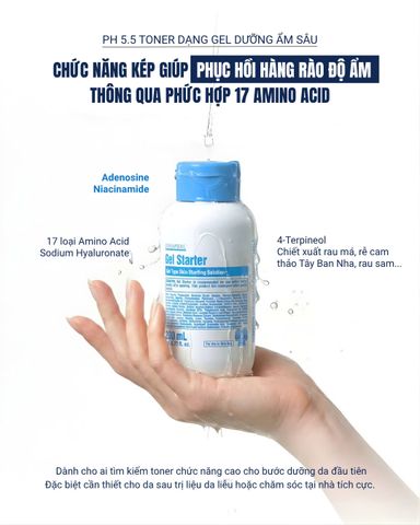 CONAPIDIL GEL STARTER: Tinh Chất Dưỡng Sơ Cấp - Cân Bằng, Làm Dịu & Phục Hồi Da Nhạy Cảm