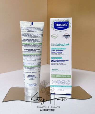 Kem bổ sung dưỡng chất cho da chàm Mustela Stelatopia+ Lipid Replenishing Cream tuýp 150ml