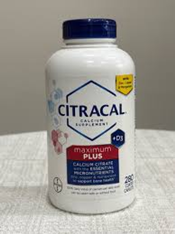 Viên uống bổ sung Canxi Citracal Maximum Calcium Citrate +D3 280 viên