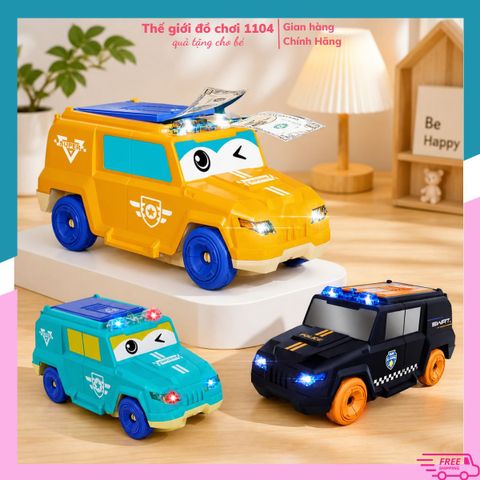 Đồ chơi xe ô tô chạy tự động phun tiền xoay 360 độ tăng khả năng quan sát cho bé Thế Giới Đồ Chơi 1104