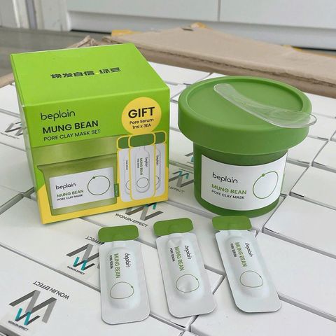 Mặt Nạ Đất Sét Beplain Chiết Xuất Đậu Xanh Hàn Quốc 120ml - Giúp Làm Sáng Da, Kiểm Soát Dầu, Cải Thiện Mụn