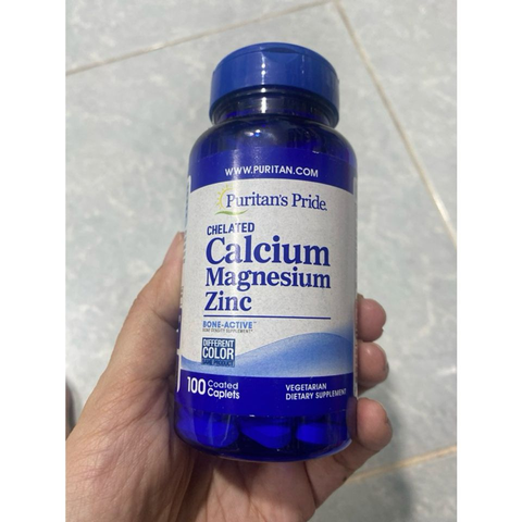 Viên Uống Bổ Sung Canxi Magie Kẽm - Calcium Magnesium Zinc Puritan's Pride