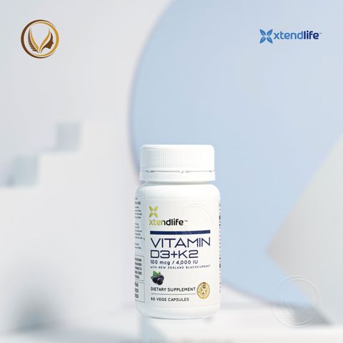 Viên uống bổ sung vitamin d3+k2 Xtend Life Vitamin D3 + K2 60 viên
