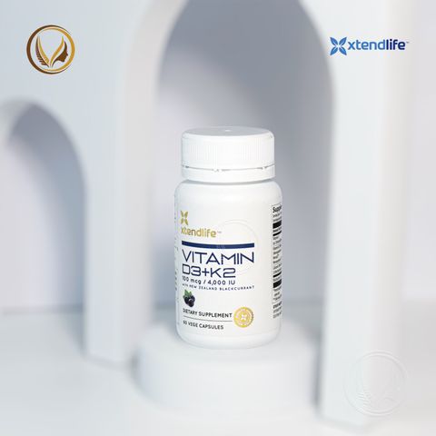 Viên uống bổ sung vitamin d3+k2 Xtend Life Vitamin D3 + K2 60 viên