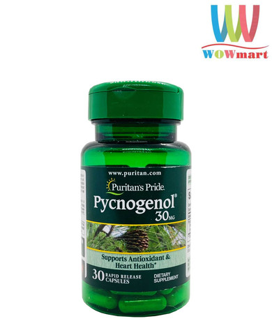 Chống oxy hóa từ nhựa cây thông đỏ Puritan’s Pride Pycnogenol 30 mg 30 viên