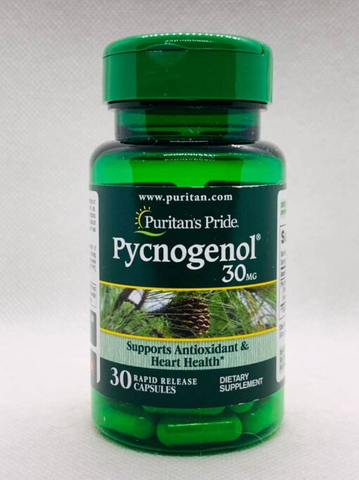 Chống oxy hóa từ nhựa cây thông đỏ Puritan’s Pride Pycnogenol 30 mg 30 viên