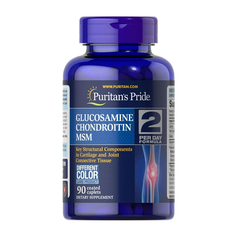 Viên uống bổ khớp Puritan’s Pride Glucosamine, Cho ndroitin, MSM 90 Caplets