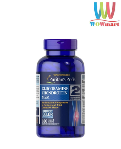 Viên uống bổ khớp Puritan’s Pride Glucosamine, Chondroit in, MSM 180 viên